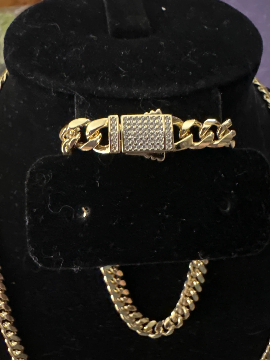 14k Gold laminated Chain Necklace and Bracelet Set - photo 2
