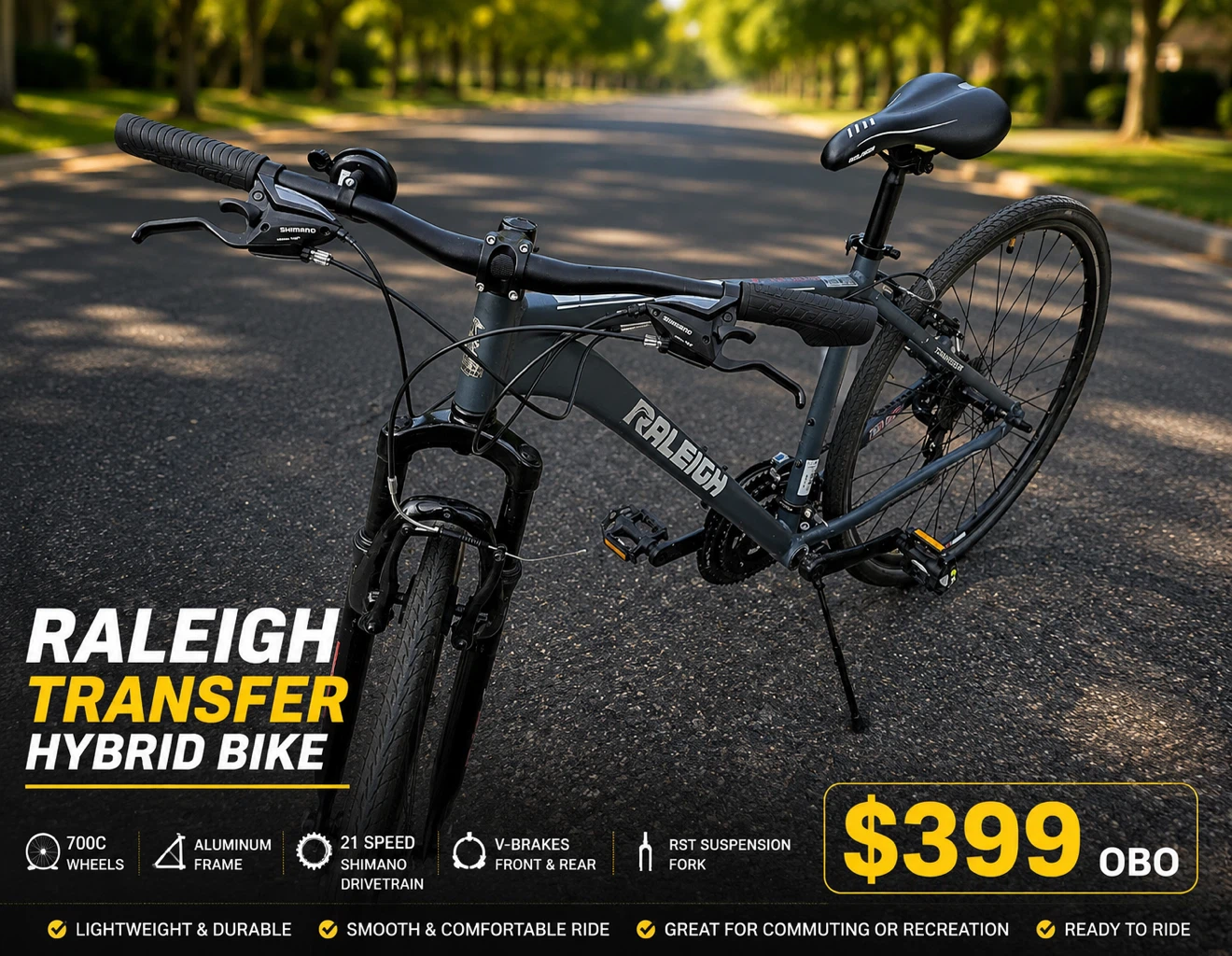 RALEIGH TRANSFER HYBRID BIKE C$399 OBO - photo 3