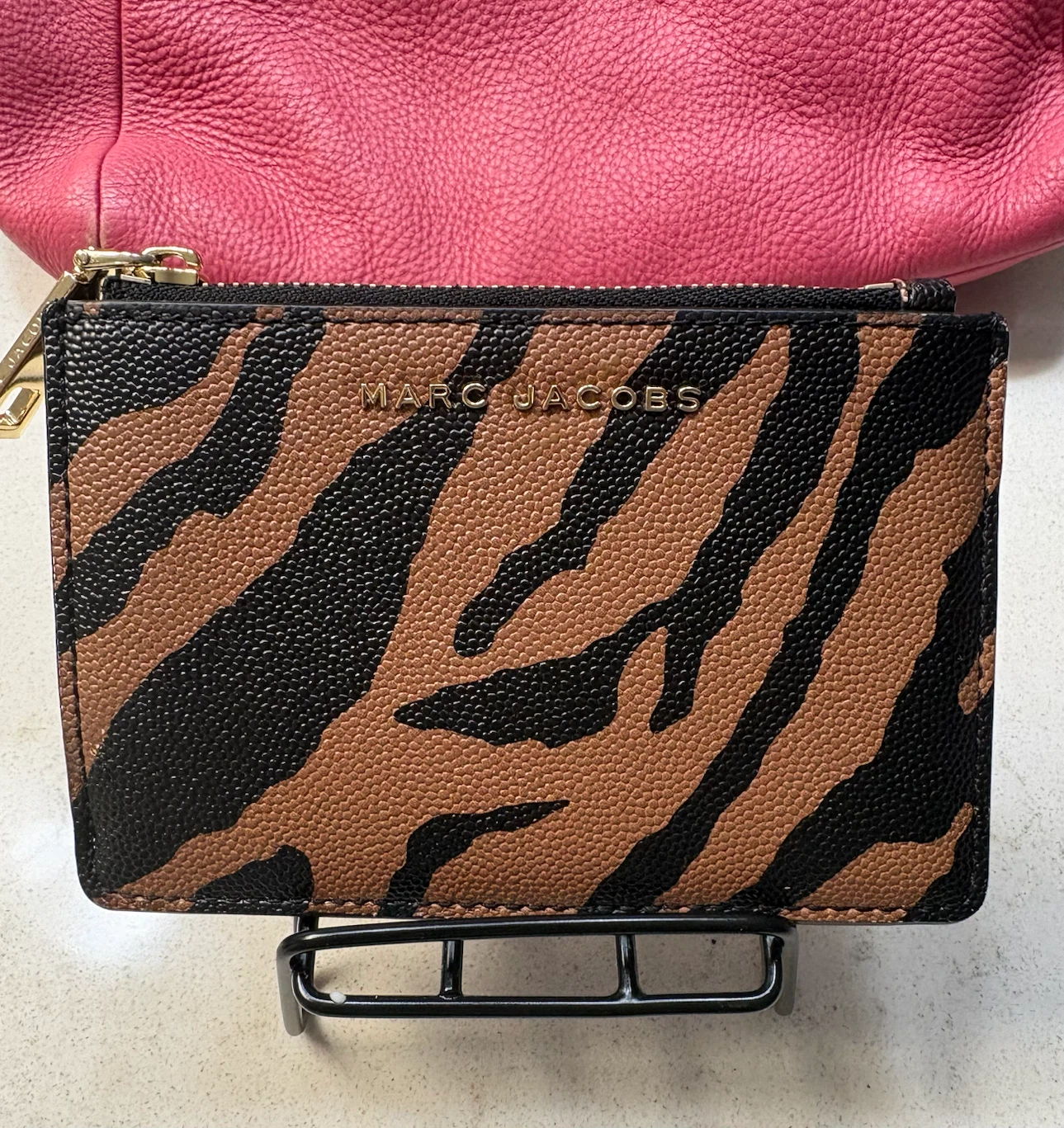 Marc Jacobs Top Zip Multi Card Wallet in Tiger Print