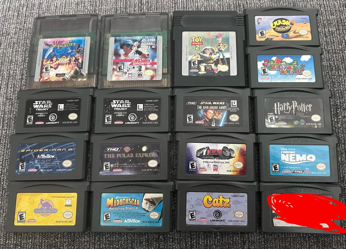 Nintendo Game Boy Advance Game Cartridges Bundle