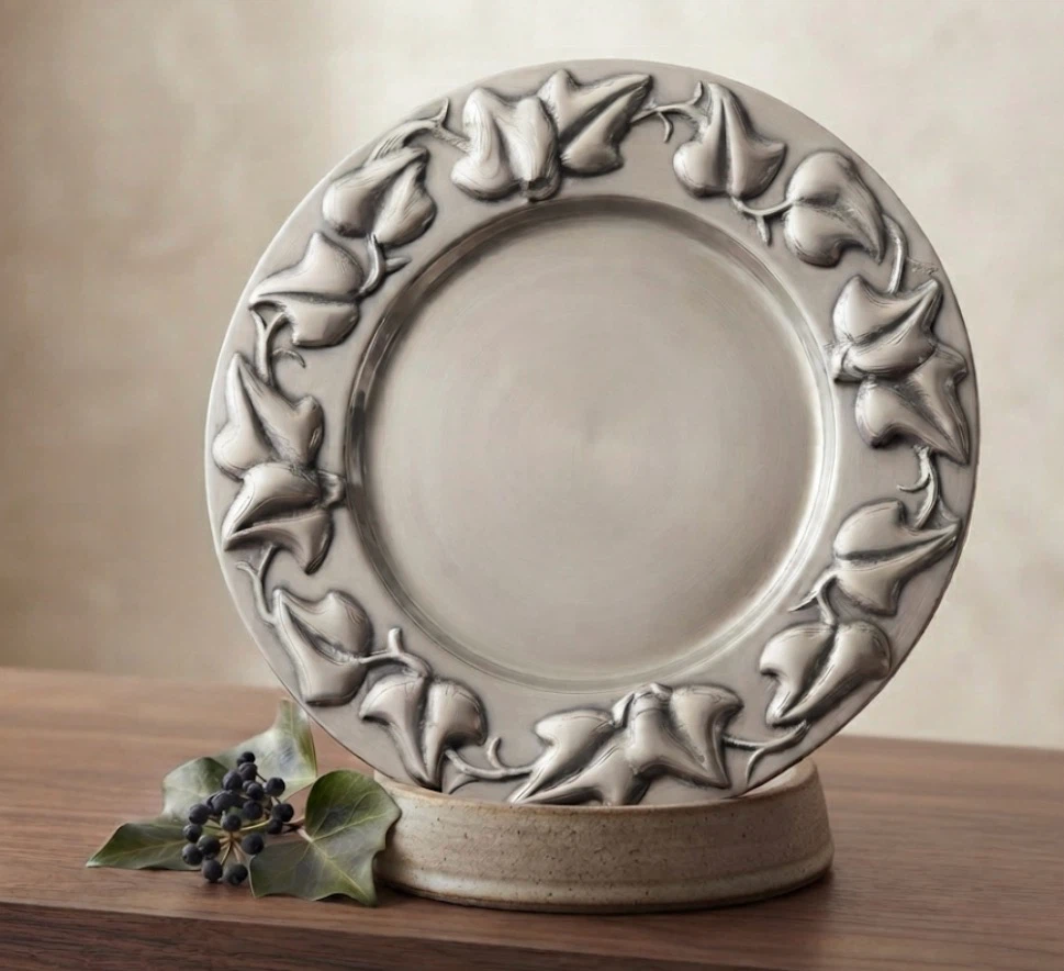 Five Elm Handcrafted Cast Aluminum Ivy Leaf Platter