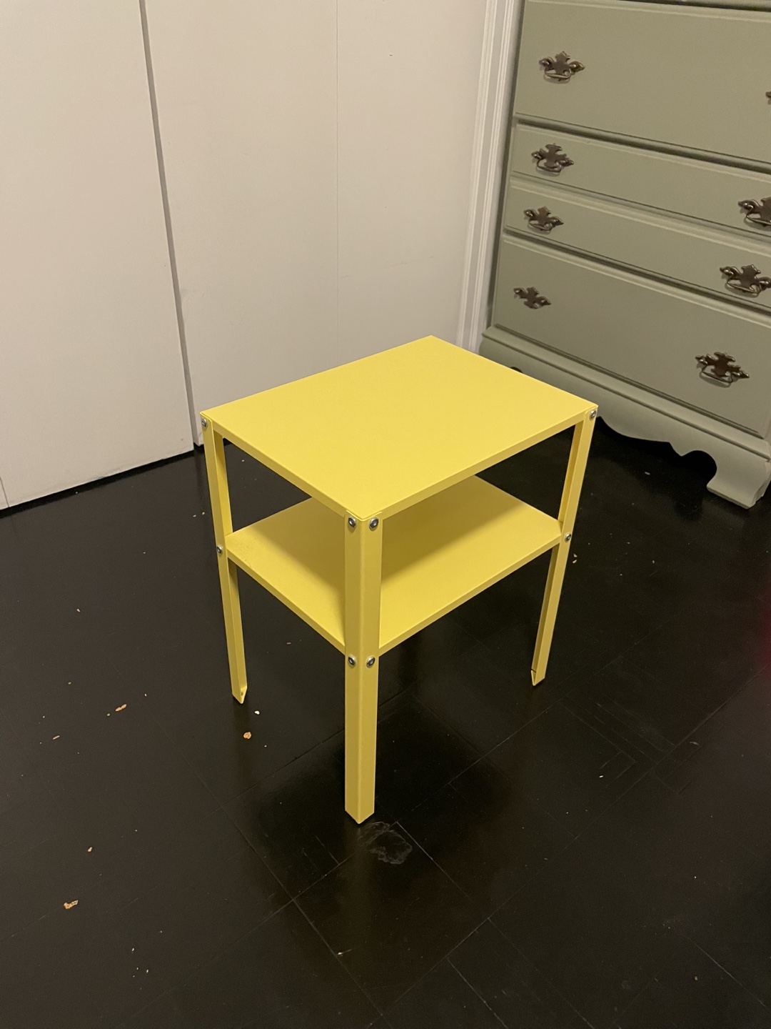 Yellow Two-Tier IKEA Side Table