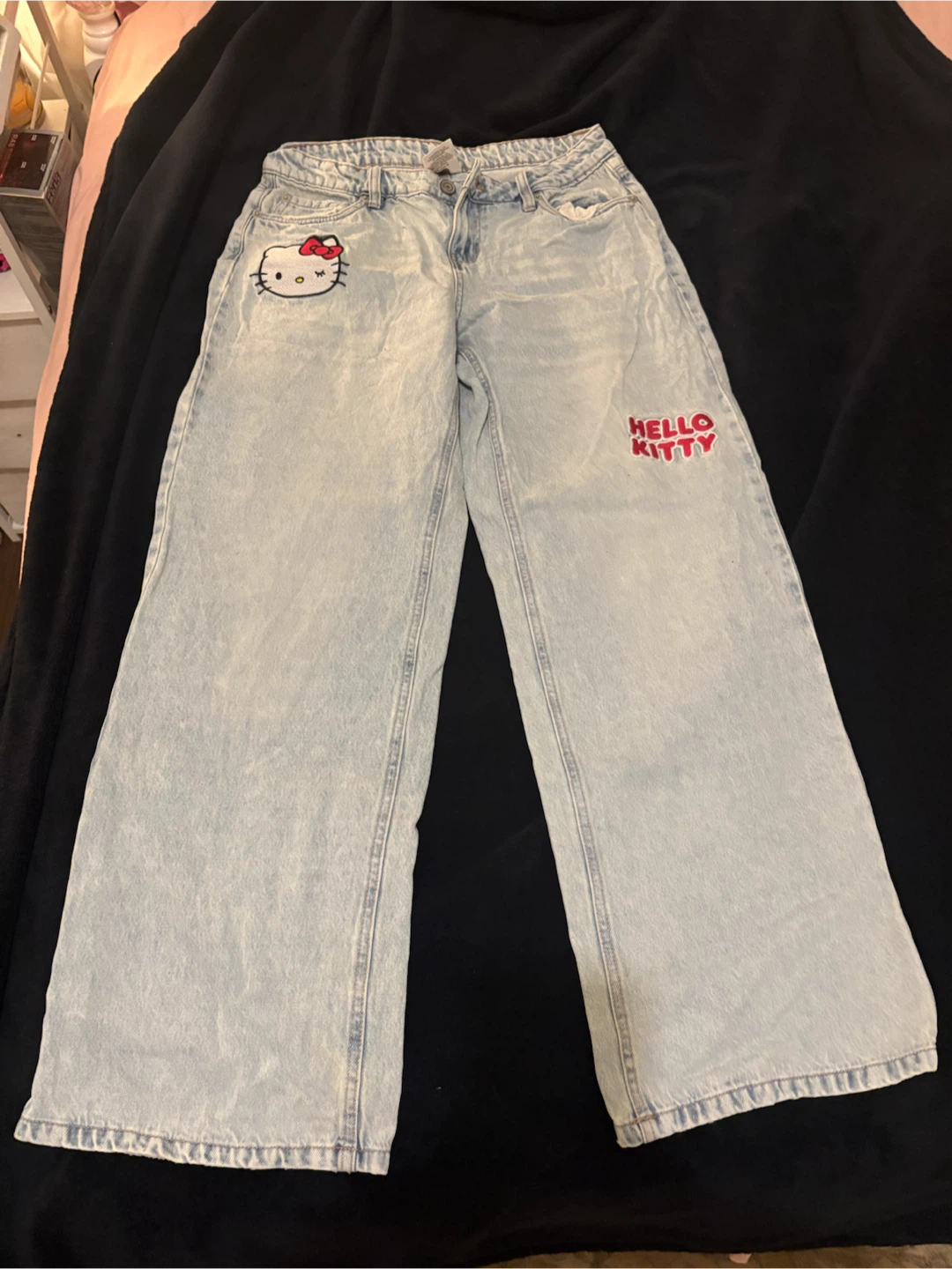 Hello Kitty Wide Leg Jeans