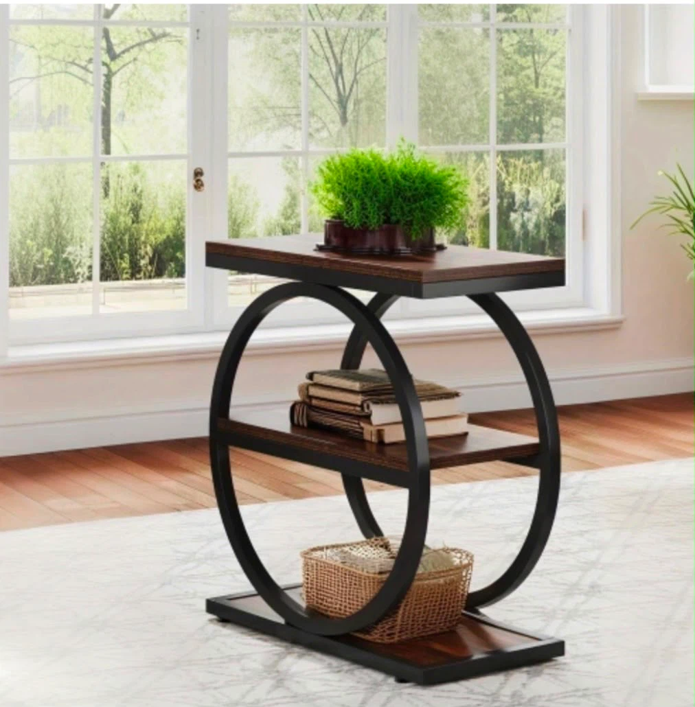 Brand new Tribesigns 3-Tier Industrial End Table with Wheels