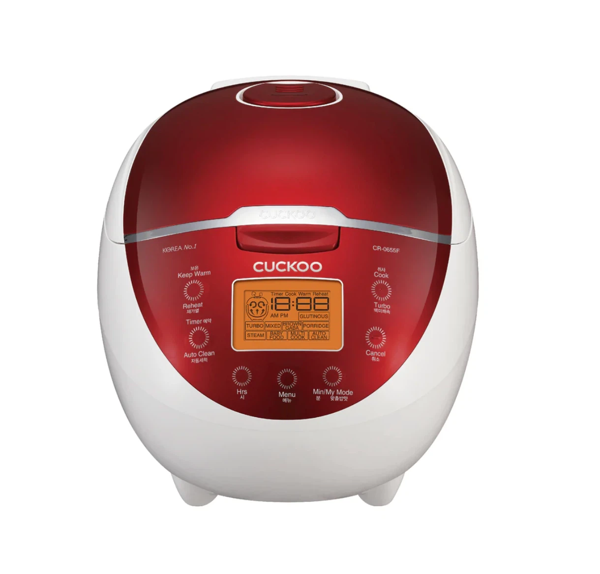 Used Cuckoo CR-0655F Rice Cooker - Red/White
