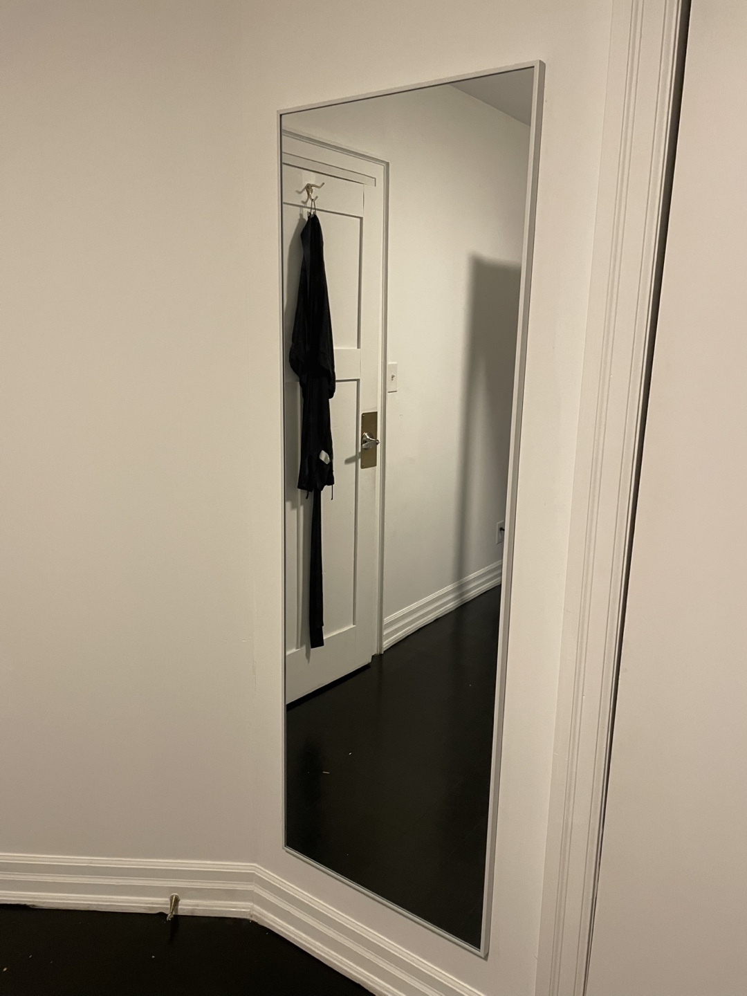 Full Length White Framed Mirror