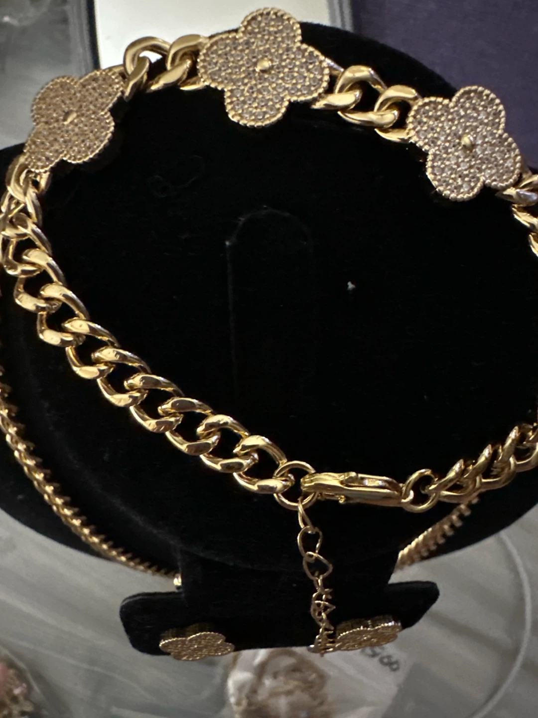 Jewelry Gold laminated Clover Necklace and Earrings Set - photo 5