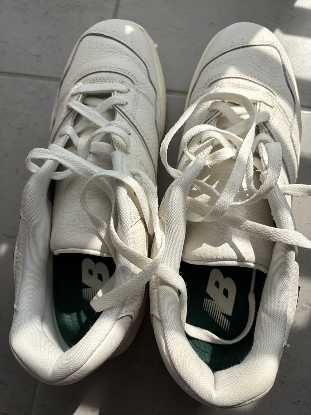 New Balance 550 White Leather Sneakers - photo 2