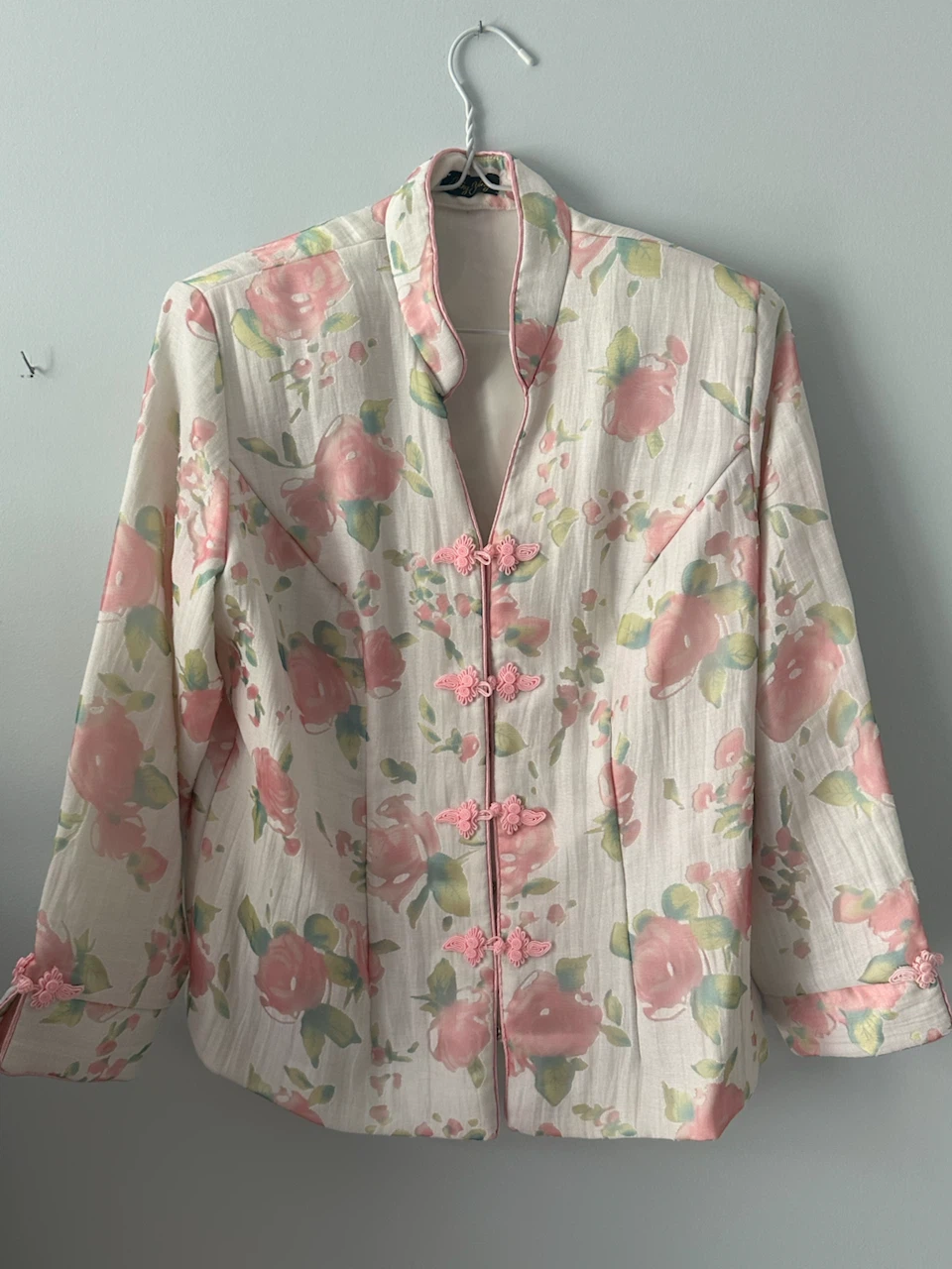 Vintage Chinese Cheong Sam style floral blazer