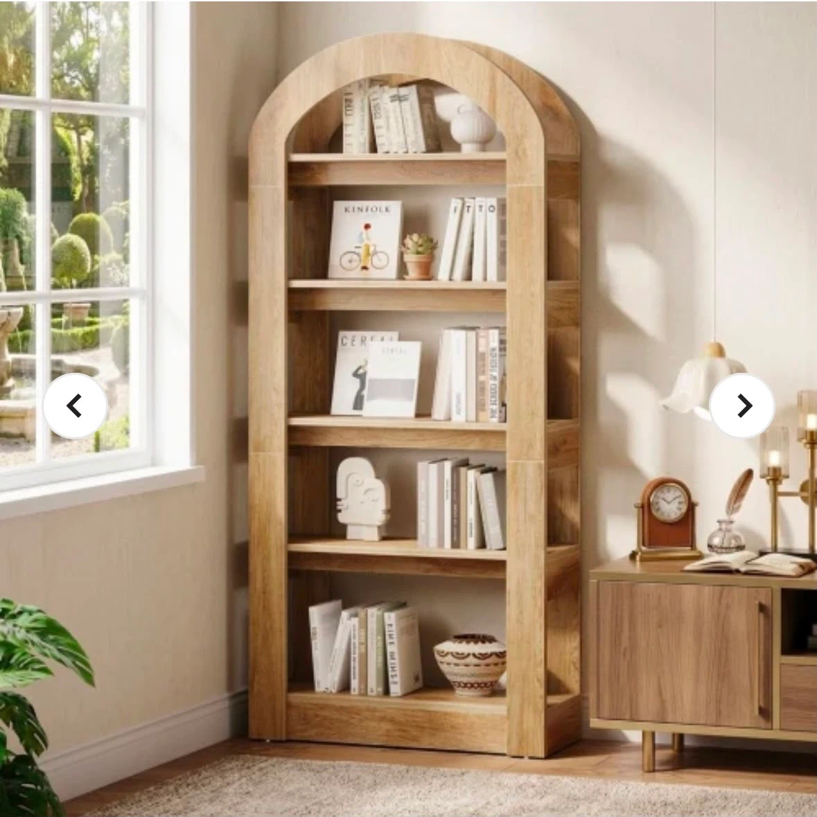 Brand new Tribesigns Wooden Arch Bookshelf - photo 2