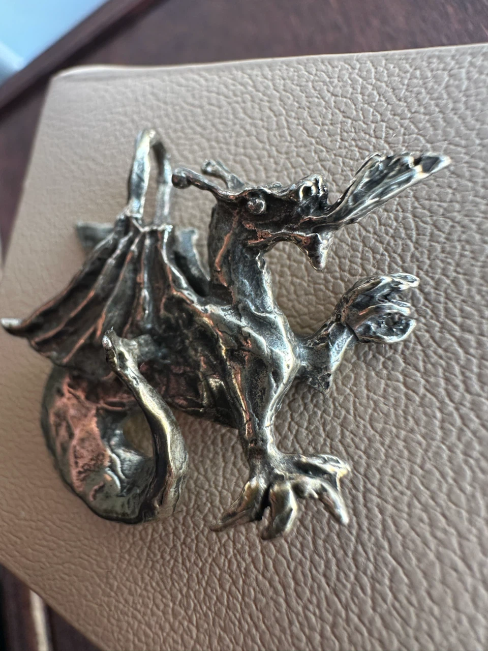 Handmade solid sterling silver Dragon Pendant - photo 3