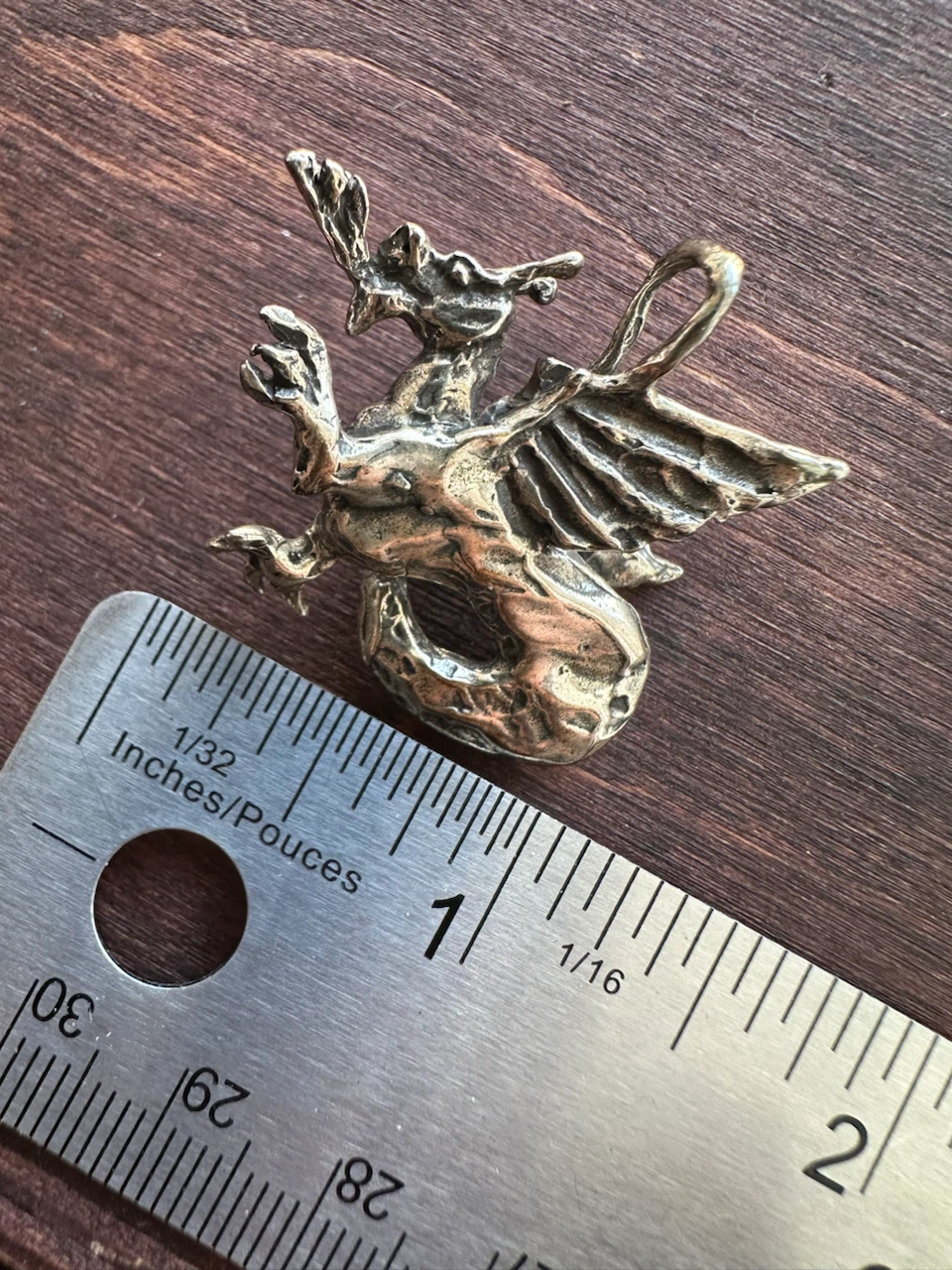 Handmade solid sterling silver Dragon Pendant - photo 5