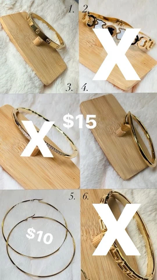 Gold tone necklaces and earrings lot - JOYERÍA ACERO INOXIDABLE