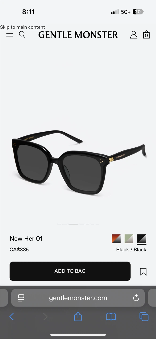 Gentle Monster Her 01 Sunglasses x2