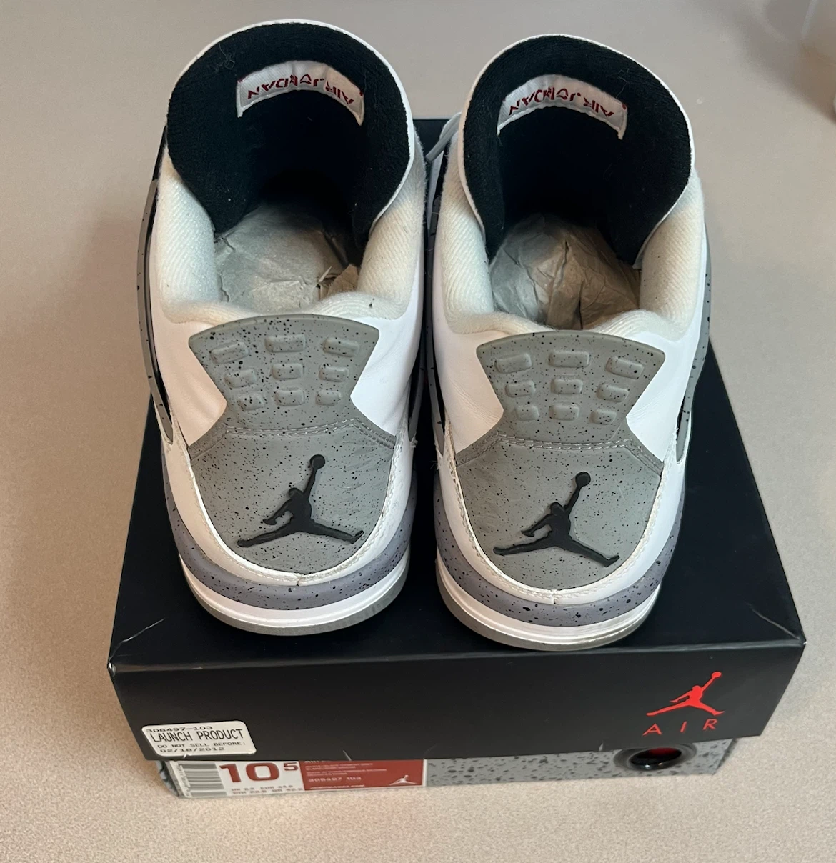Air Jordan 4 'White Cement' Size 10.5 - photo 3