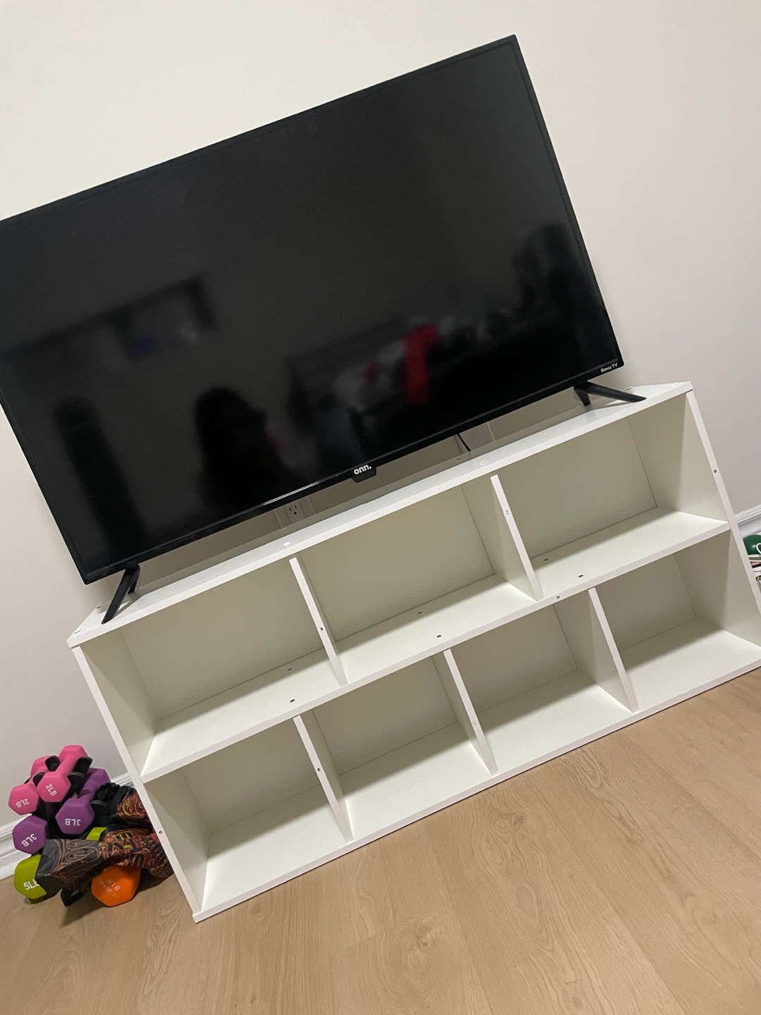 Furrinno 7-Cube Reversible Open Shelf White
