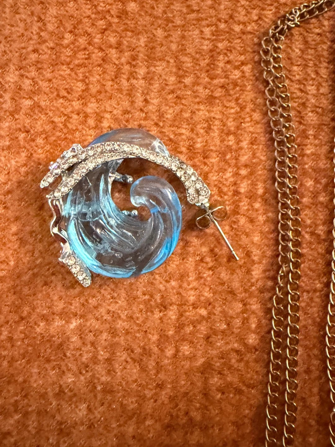 Wave Pendant Necklace and Matching Earrings Set - photo 4