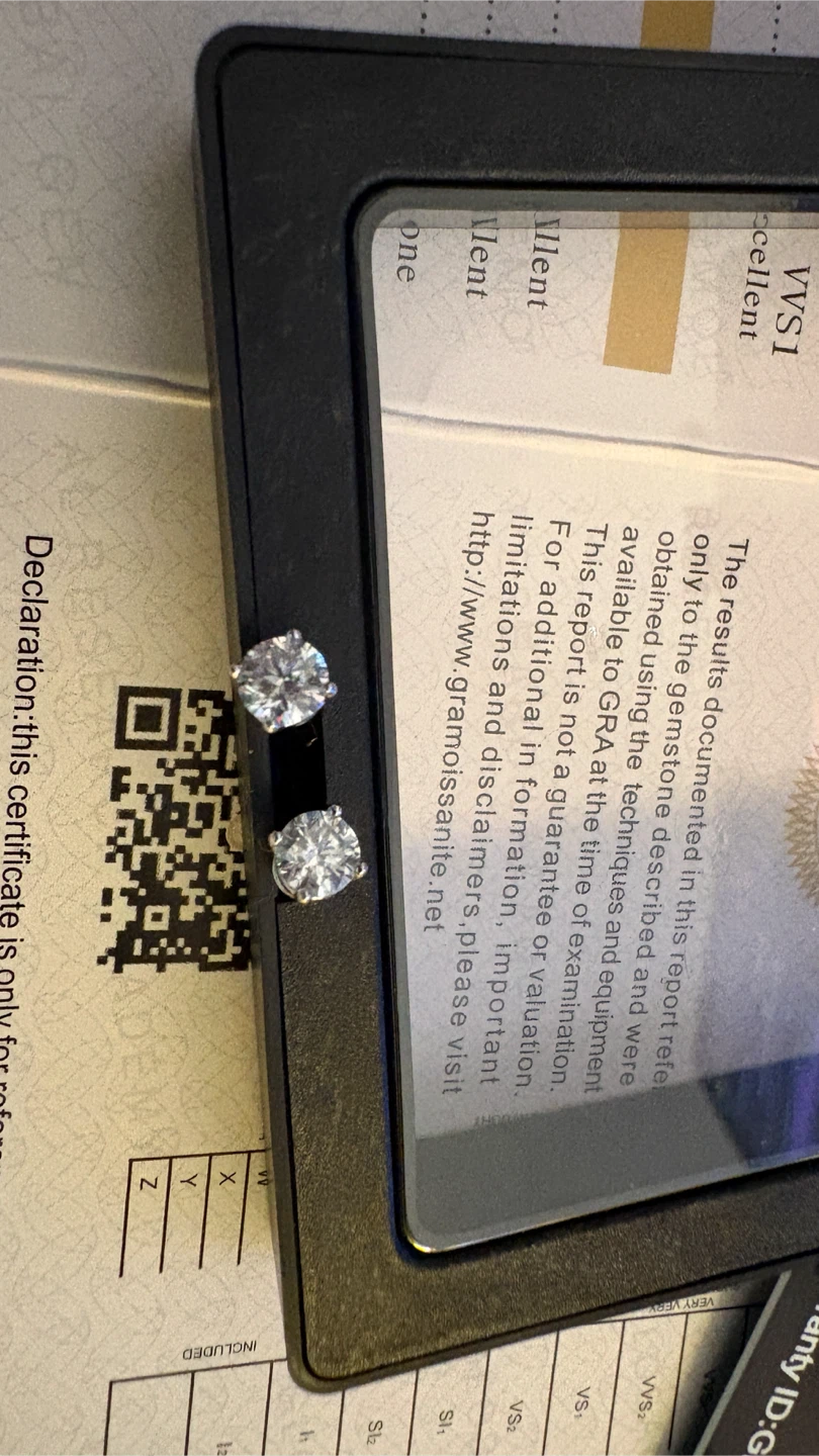 Moissanite Tennis Bracelet + Earrings + Diamond Tester - photo 4