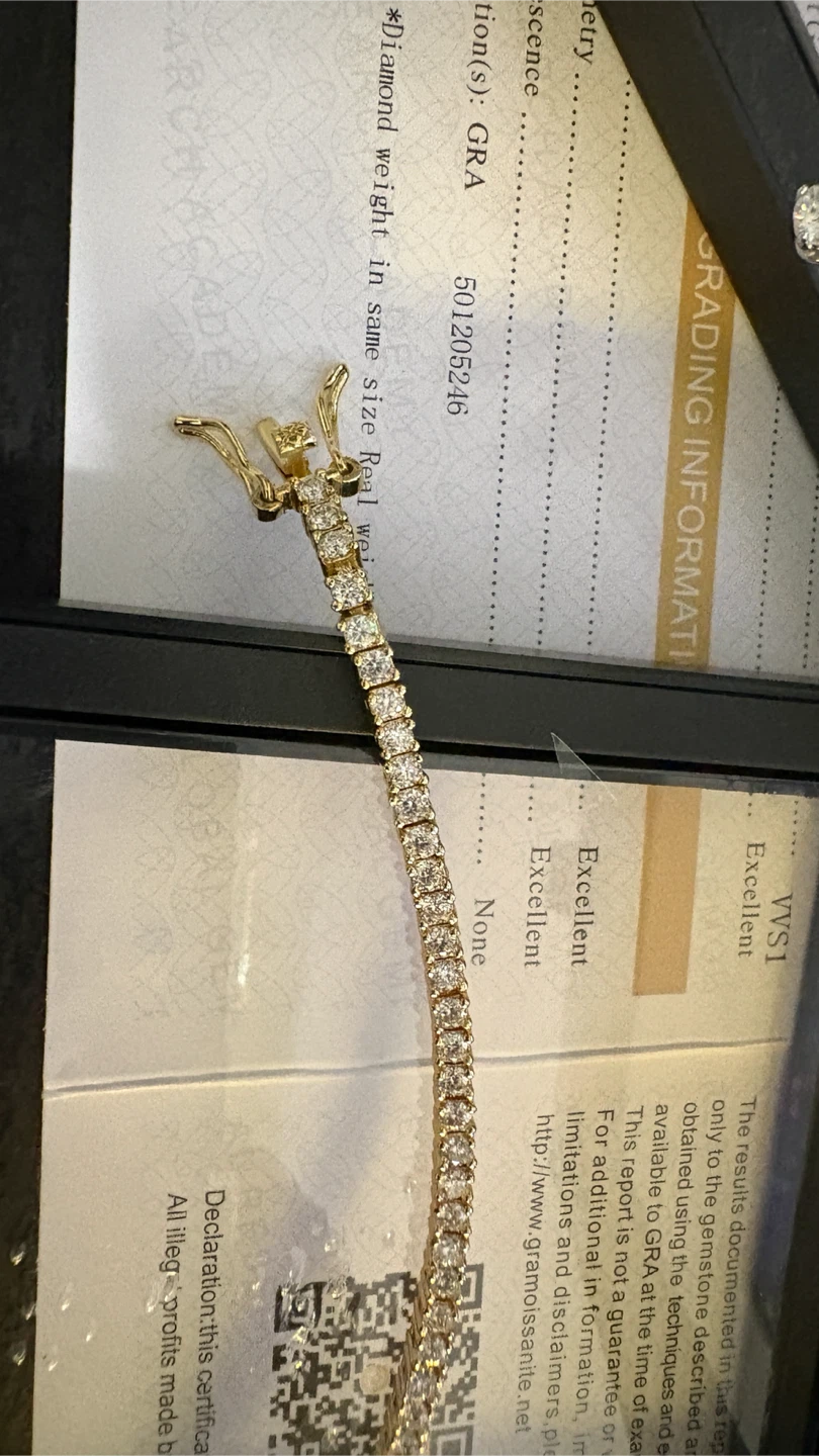 Moissanite Tennis Bracelet + Earrings + Diamond Tester - photo 5