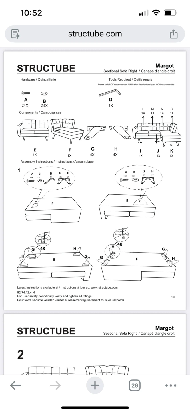 STRUCTUBE Margot Sectional Sofa - photo 3