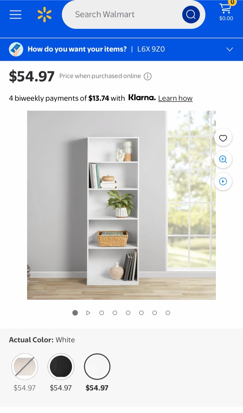 White 5-Shelf Bookshelf - photo 3