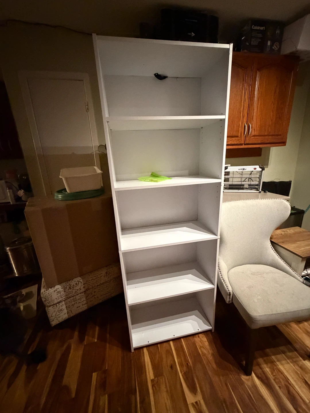 White 5-Shelf Bookshelf - photo 4