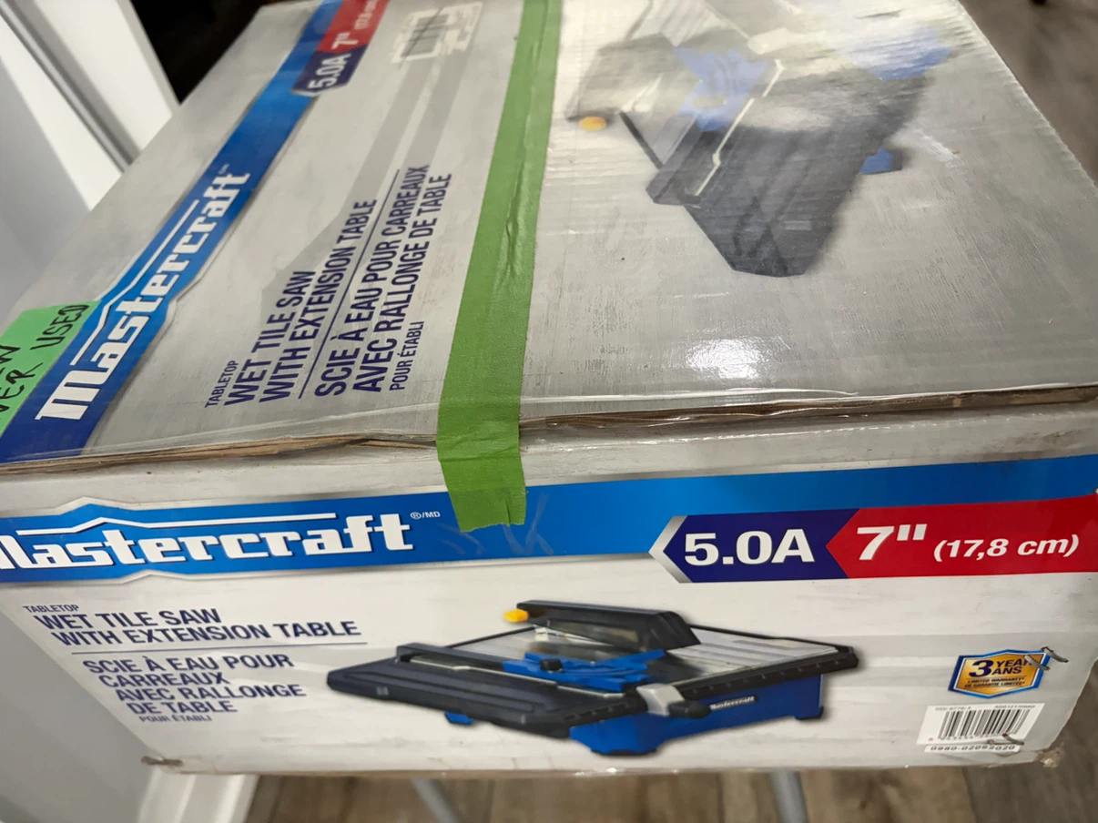 Mastercraft 5.0A 7" Wet Tile Saw with Extension Table - photo 4