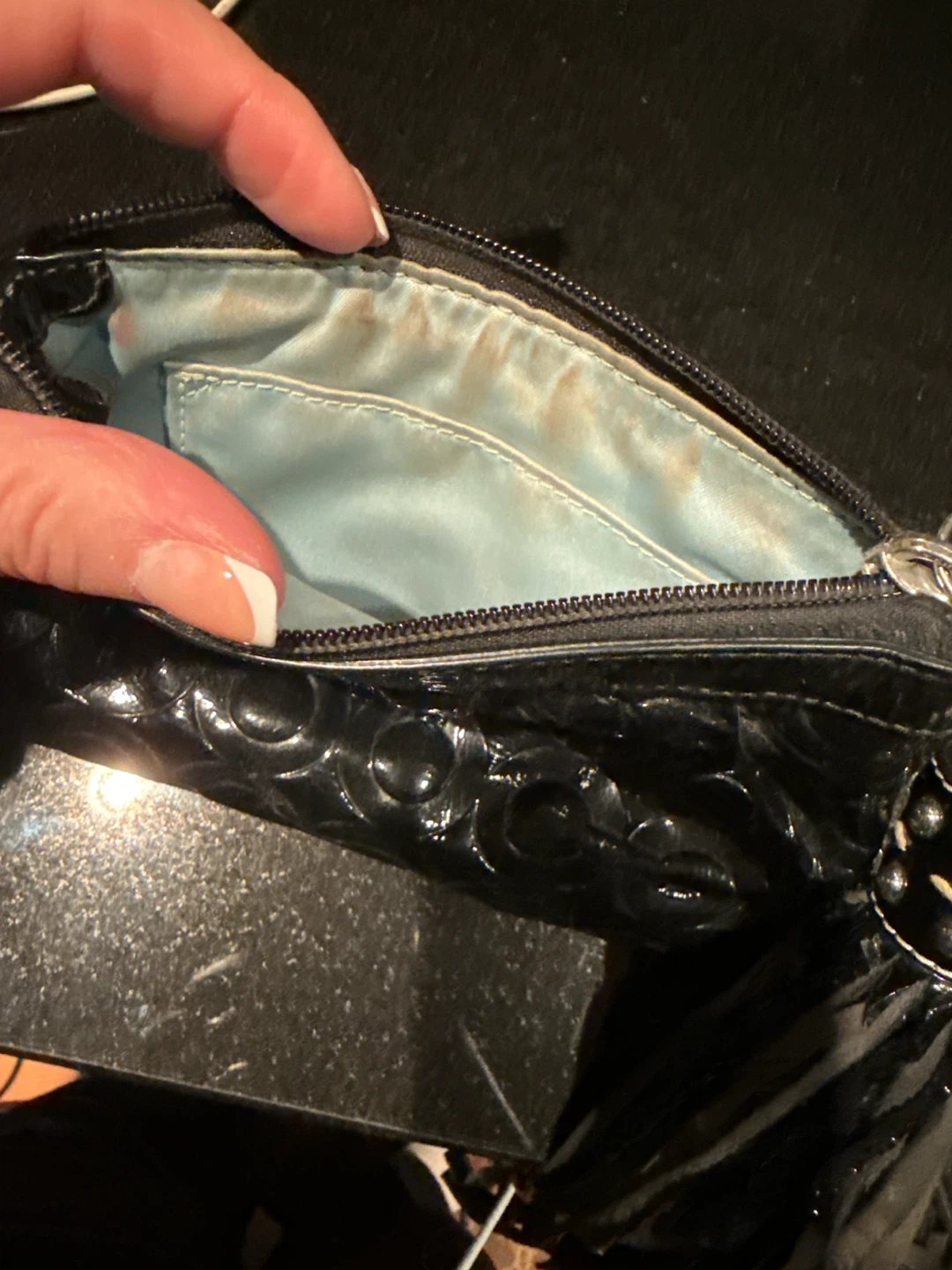 Coach Black Monogram Clutch with Fringes - photo 3