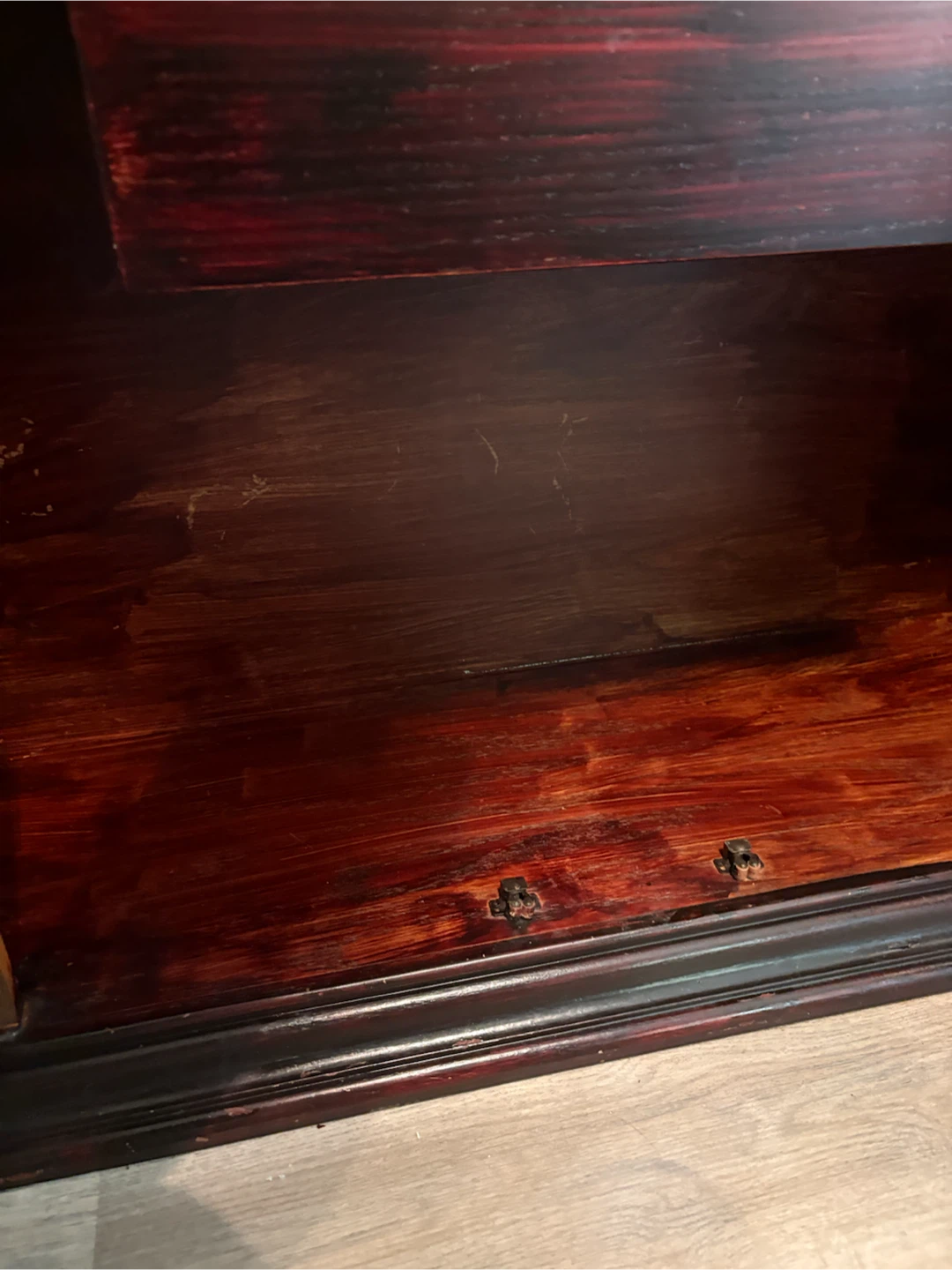 Dark Wood China Cabinet with Glass Doors - photo 5