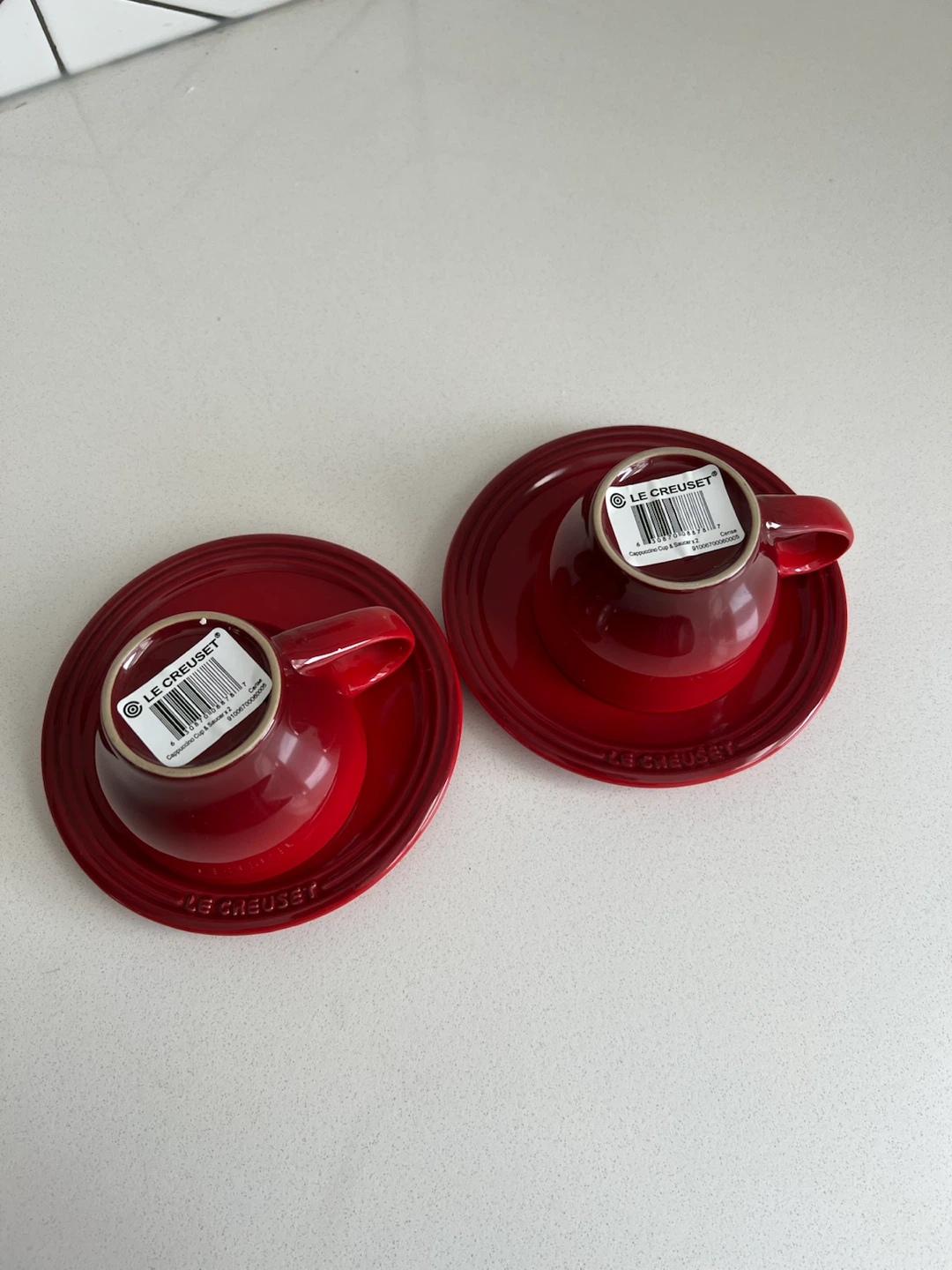 Le Creuset Espresso Cups and Saucers - Red - photo 2