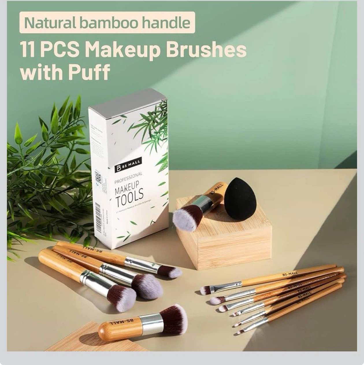 BS-MALL 11 Piece Makeup Brush Set with Puff - photo 2