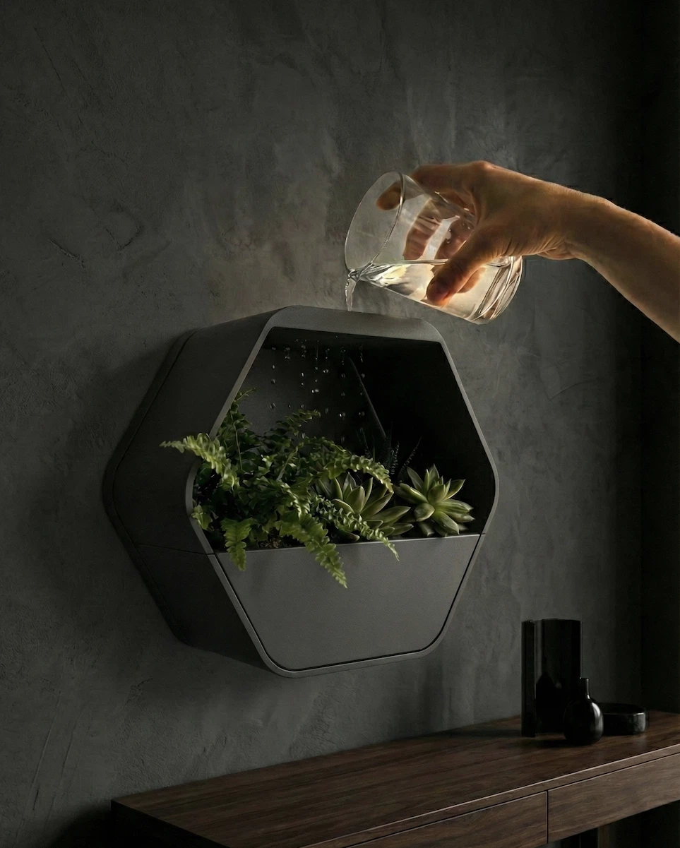 Hexagonal Wall Planter - photo 4