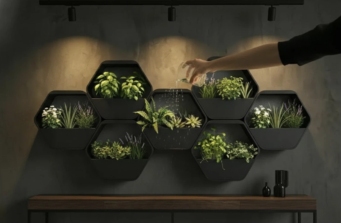 Hexagonal Wall Planter - photo 5