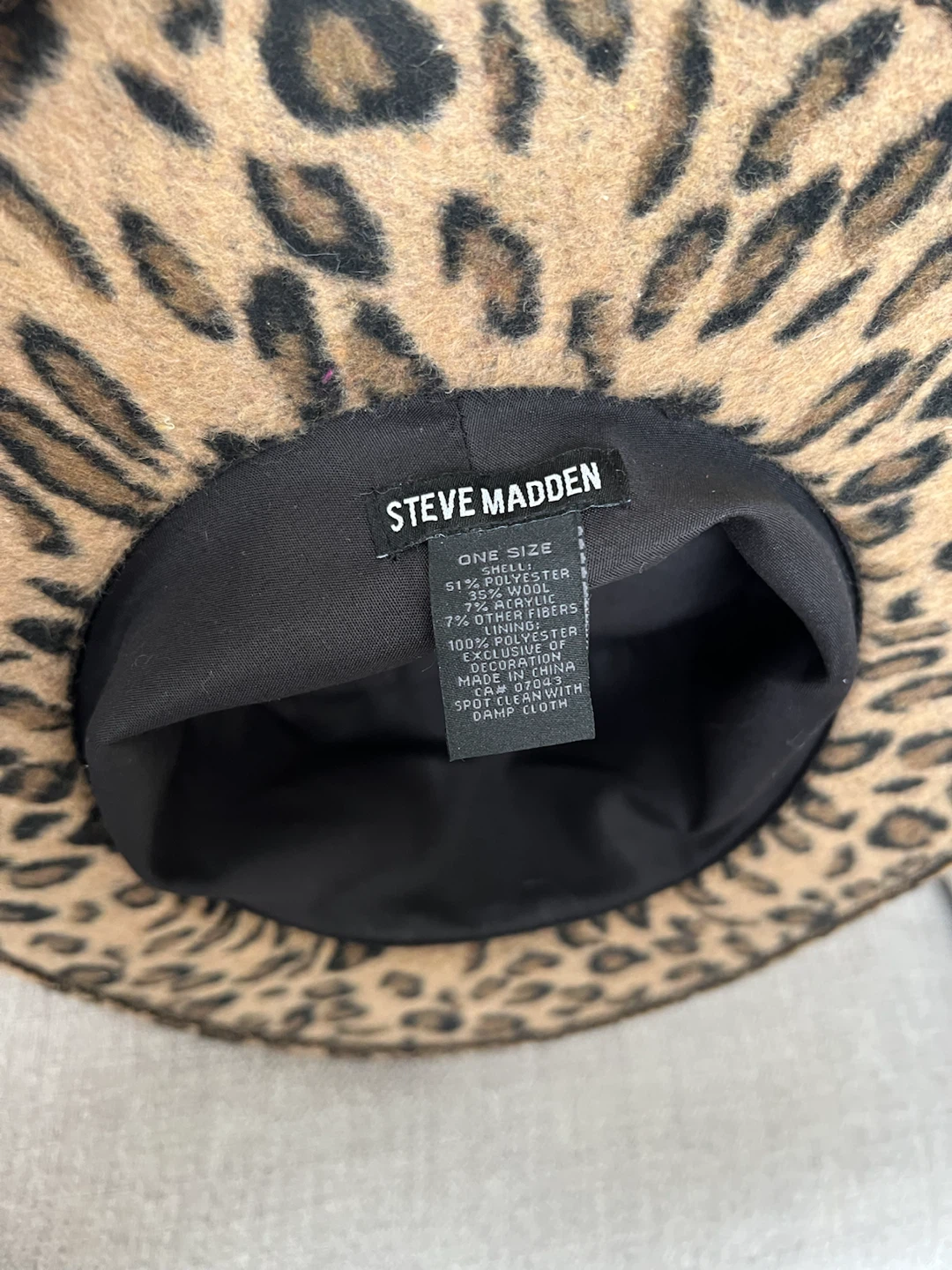 Steve Madden Leopard Print Hat with Rhinestones - photo 2