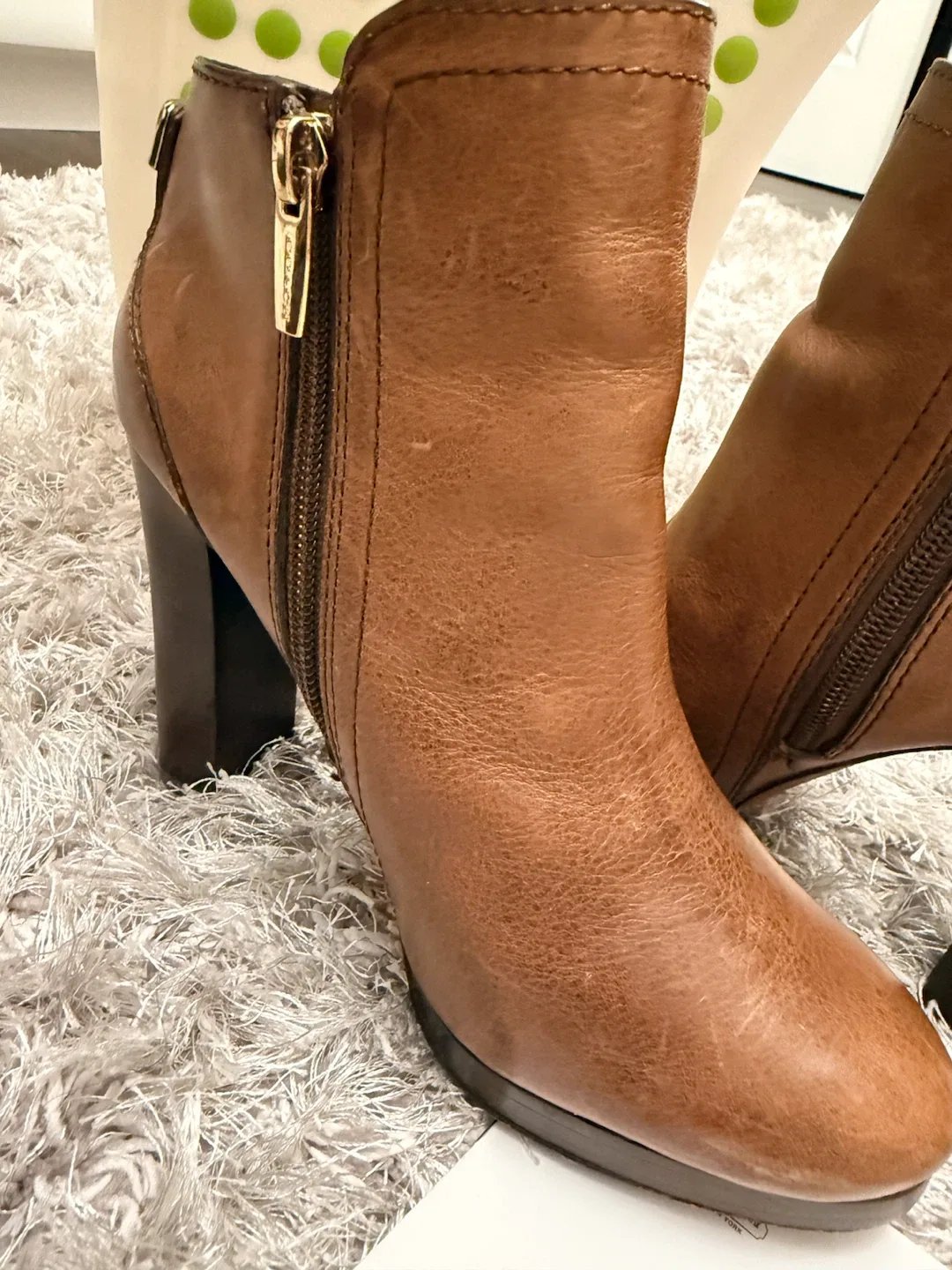Brown Leather COACH Ankle Boots 5.5 - photo 4
