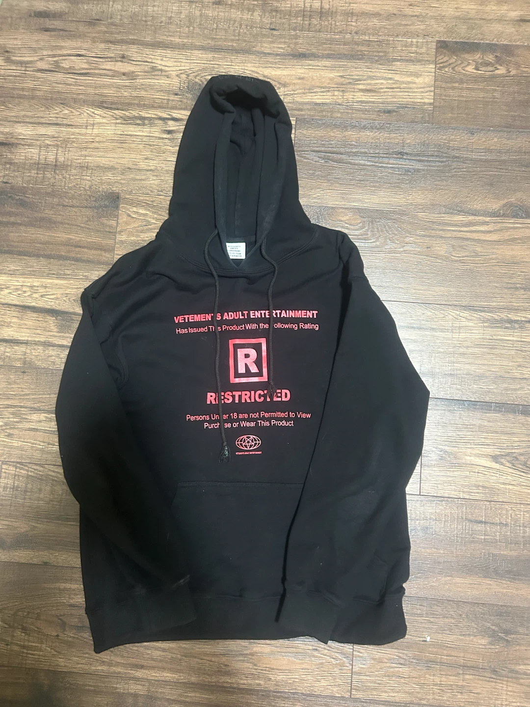 VETEMENTS ADULT RESTRICTED HOODIE