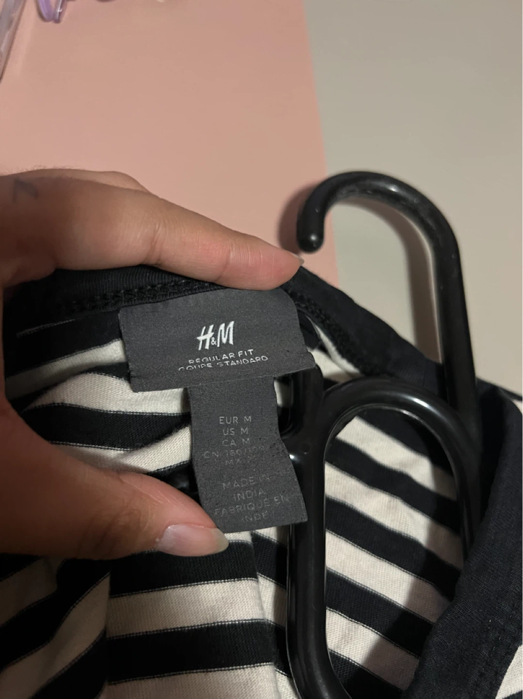 H&M Black & white striped long sleeve - photo 2