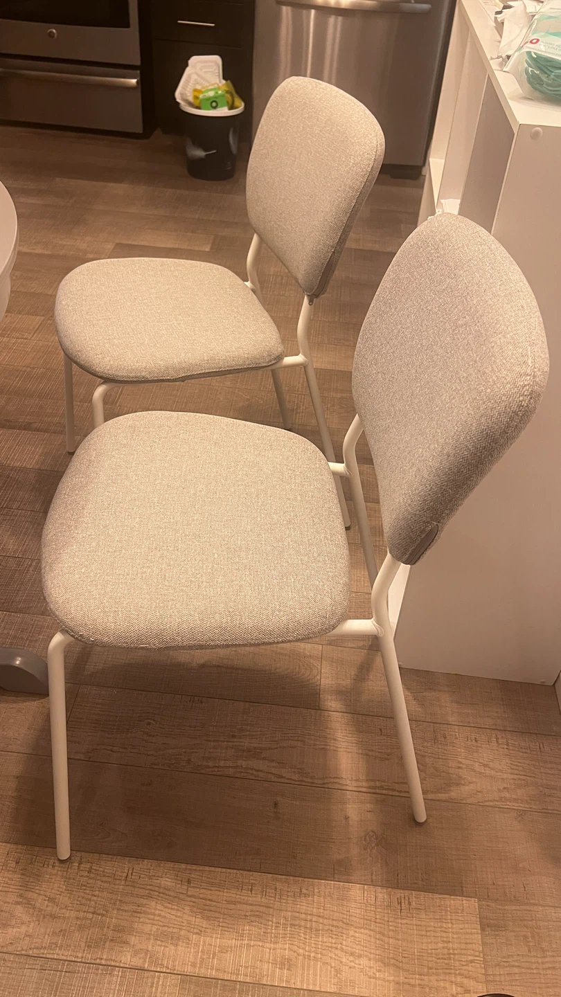 Dining Chair Set (2) - Light Grey Upholstery - photo 2