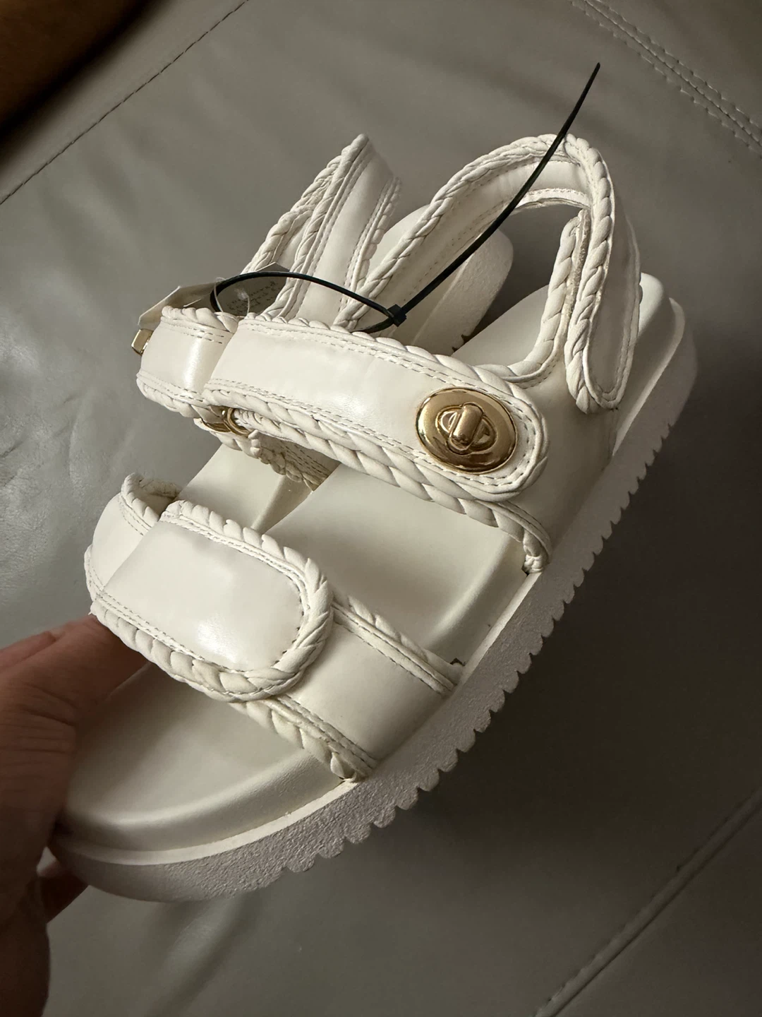 A New Day White Braided Strap Sandals - photo 2