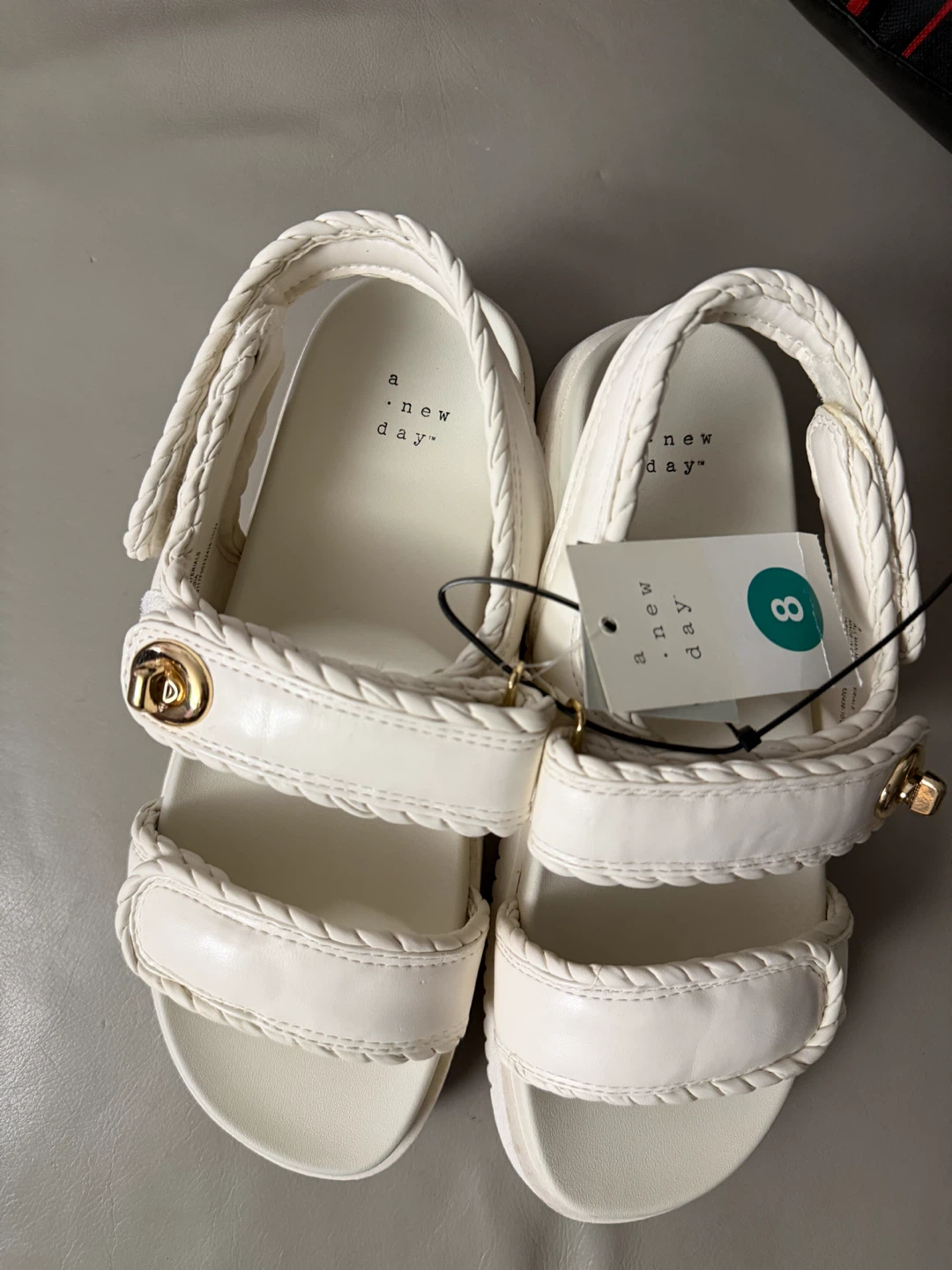 A New Day White Braided Strap Sandals - photo 3