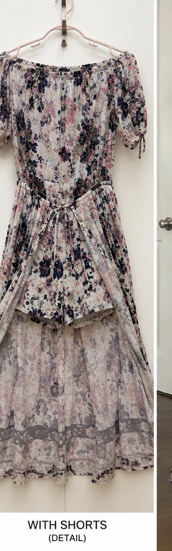 Women's Floral Off-the-Shoulder Maxi Dress with Shorts - photo 2