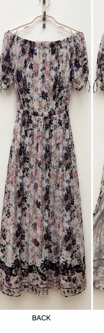 Women's Floral Off-the-Shoulder Maxi Dress with Shorts - photo 3