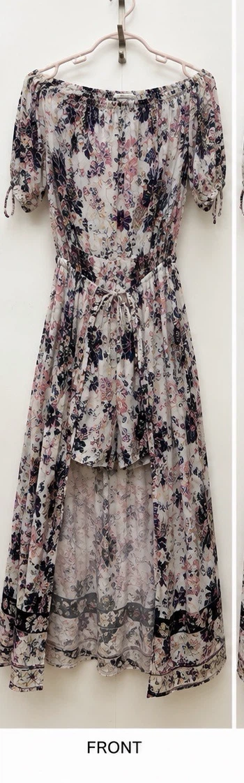Women's Floral Off-the-Shoulder Maxi Dress with Shorts - photo 4