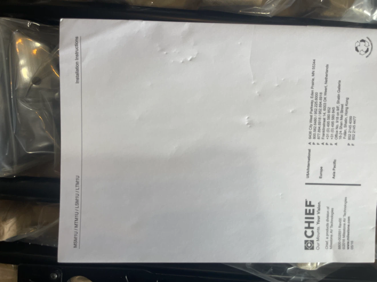 Chief MTM1U A/V Wall Mount - photo 2