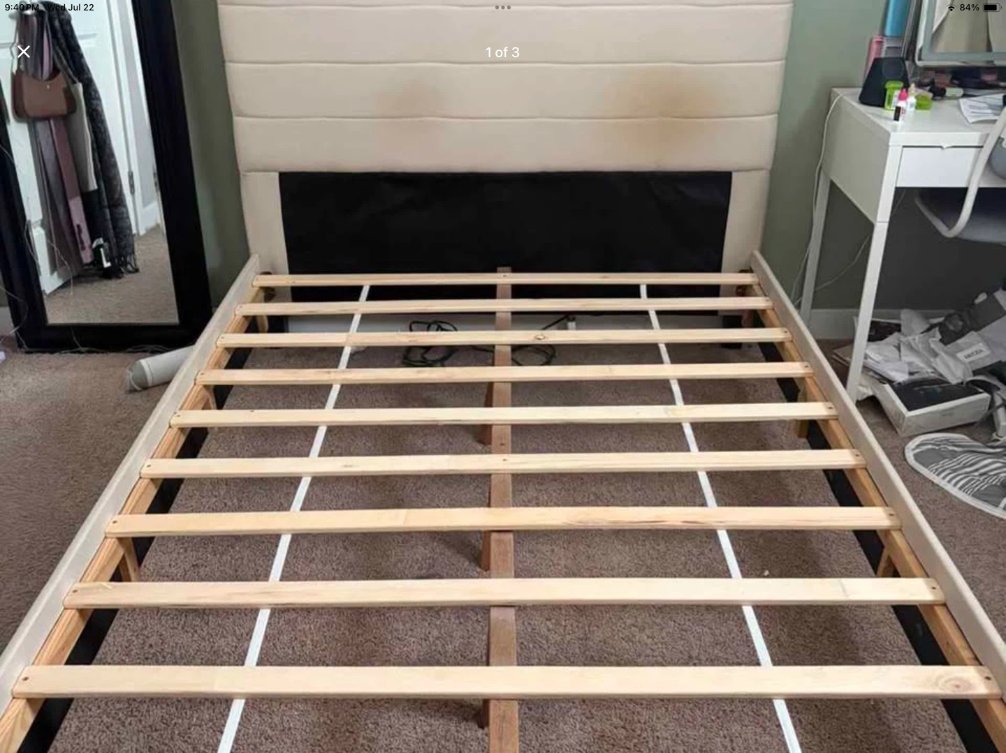Upholstered Headboard Bed Frame Double Siz