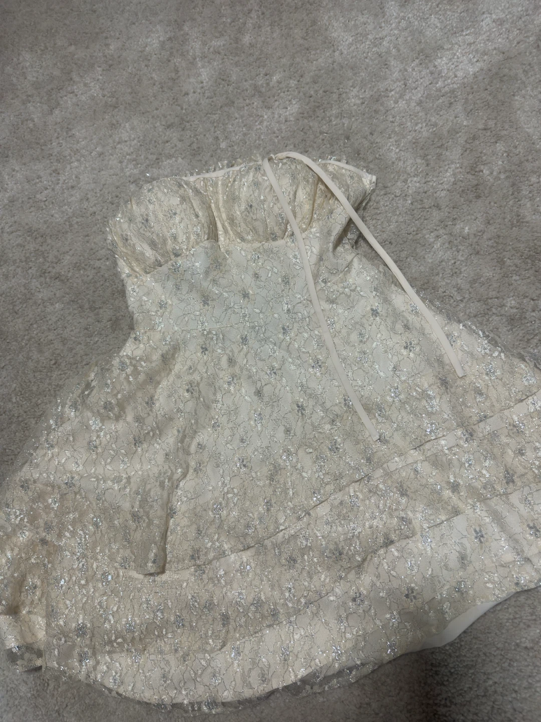 New Fashion Nova Strapless Lace Dress