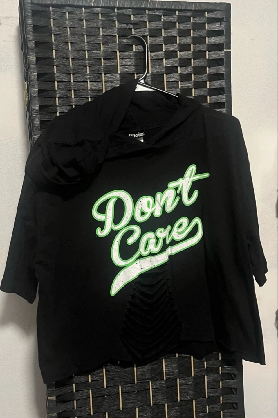 Black "Don't Care" Graphic Shirt size 1 X - photo 3