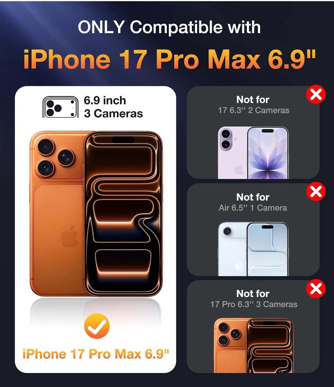iPhone 17 Pro Max 6.9" Orange MagSafe Protective Case - photo 2