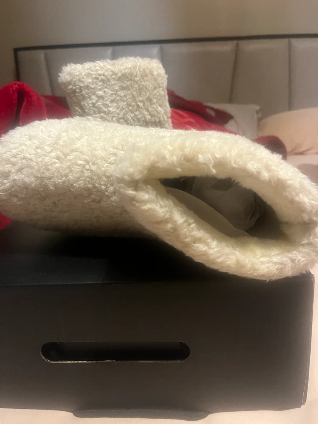 Cream Fuzzy Boots - Size 8 - photo 3