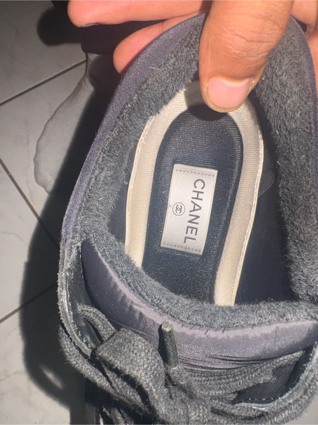 Chanel Men's Black Sneakers Size 43 - photo 3